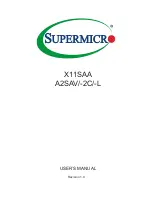 Supermicro X11SAA/A2SAV/-2C/-L User Manual предпросмотр