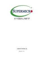 Preview for 1 page of Supermicro X11SBA-LN4F/F User Manual