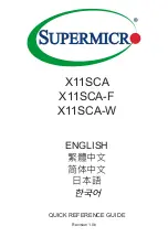 Предварительный просмотр 1 страницы Supermicro X11SCA Quick Reference Manual