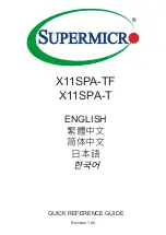 Предварительный просмотр 1 страницы Supermicro X11SPA-T Quick Reference Manual