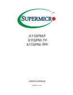 Предварительный просмотр 1 страницы Supermicro X11SPM-F User Manual