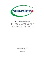 Предварительный просмотр 1 страницы Supermicro X11SSN-H/-E/-L User Manual