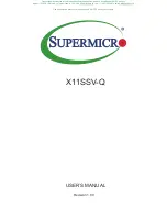 Предварительный просмотр 1 страницы Supermicro X11SSV-Q User Manual