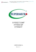 Supermicro X11SSZ Series User Manual предпросмотр