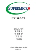 Preview for 1 page of Supermicro X12SPA-TF Quick Reference Manual