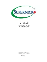 Предварительный просмотр 1 страницы Supermicro X13SAE User Manual