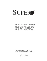 Предварительный просмотр 1 страницы Supermicro X5DE8-GG User Manual