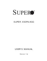 Preview for 1 page of Supermicro X5DPA-8GG User Manual