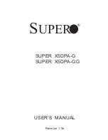 Preview for 1 page of Supermicro X5DPA-G User Manual