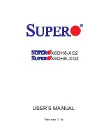 Предварительный просмотр 1 страницы Supermicro X6DH8-XG2 User Manual