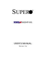 Предварительный просмотр 1 страницы Supermicro X6DHP-8G User Manual