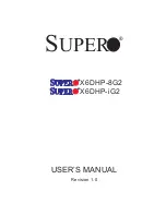 Предварительный просмотр 1 страницы Supermicro X6DHP-8G2 User Manual