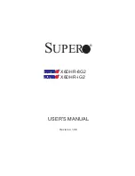 Предварительный просмотр 1 страницы Supermicro X6DHR-8G2 User Manual