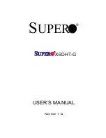 Supermicro X6DHT-G User Manual preview