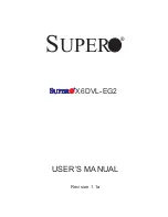 Preview for 1 page of Supermicro X6DVL-EG2 User Manual