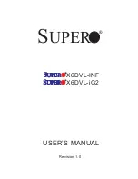 Предварительный просмотр 1 страницы Supermicro X6DVL-iG2 User Manual