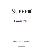 Предварительный просмотр 1 страницы Supermicro X7DA3 User Manual