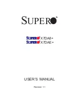 Supermicro X7DA8 Plus User Manual предпросмотр