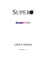 Предварительный просмотр 1 страницы Supermicro X7DB3 User Manual