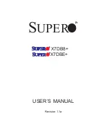 Предварительный просмотр 1 страницы Supermicro X7DB8 Plus User Manual