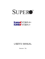 Supermicro X7DBR-8 Plus User Manual предпросмотр