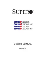 Предварительный просмотр 1 страницы Supermicro X7DBT User Manual