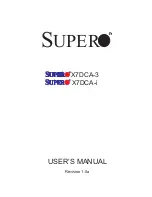 Предварительный просмотр 1 страницы Supermicro X7DCA-3 User Manual