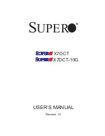 Предварительный просмотр 1 страницы Supermicro X7DCT User Manual