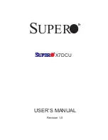 Предварительный просмотр 1 страницы Supermicro X7DCU User Manual