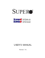 Предварительный просмотр 1 страницы Supermicro X7DVA-8 User Manual