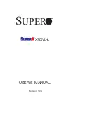 Preview for 1 page of Supermicro X7DVL-L User Manual