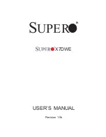 Предварительный просмотр 1 страницы Supermicro X7DWE User Manual