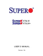 Предварительный просмотр 1 страницы Supermicro X7SLM User Manual