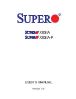 Предварительный просмотр 1 страницы Supermicro X8SIA User Manual