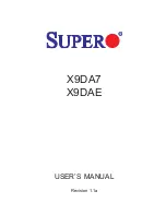 Предварительный просмотр 1 страницы Supermicro X9DA7 User Manual