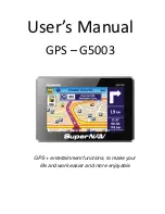 SuperNAV GPS-G5003 User Manual preview