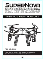 Preview for 1 page of SUPERNOVA Spy Quad-Drone Instruction Manual