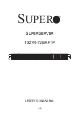 Supero 1027R-72BRFTP User Manual preview