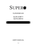 Supero 1027R-WRF4+ User Manual preview