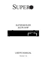 Preview for 1 page of Supero 2027R-WRF User Manual