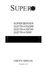 Supero 2027TR-H70FRF User Manual preview