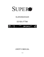 Supero 5018A-FTN4 User Manual preview