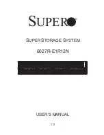 Preview for 1 page of Supero 6027R-E1R12N User Manual