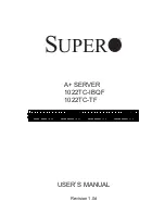 Preview for 1 page of Supero A+ Server 1022TC-IBQF User Manual