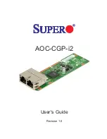 Предварительный просмотр 1 страницы Supero AOC-CGP-i2 User Manual