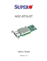 Preview for 1 page of Supero AOC-STG-i2T User Manual