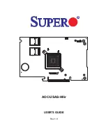 Preview for 1 page of Supero AOC-USAS-H8ir User Manual