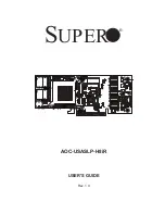 Supero AOC-USASLP-H8iR User Manual предпросмотр