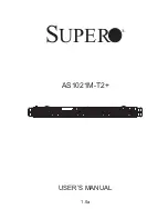 Preview for 1 page of Supero AS-1021M-T2+ User Manual