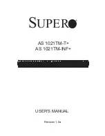 Supero AS 1021TM-INF+ User Manual preview